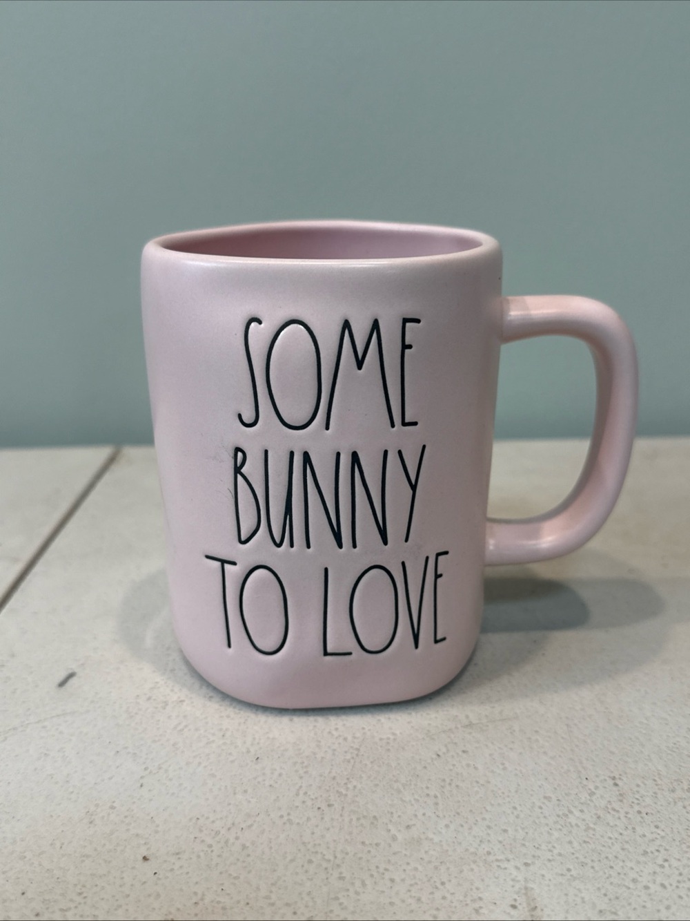 RAE DUNN "SOME BUNNY TO LOVE" Pink Mug By Magenta Easter nwot